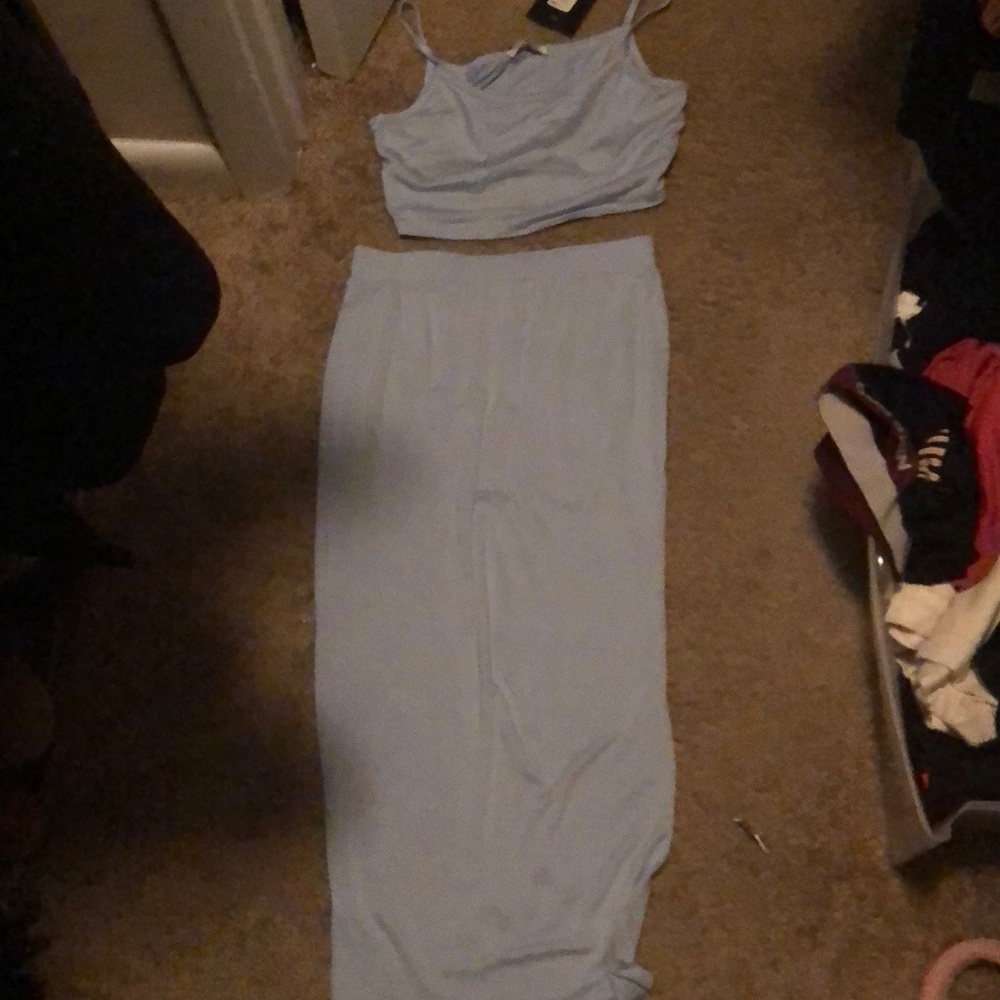 Baby blue two piece